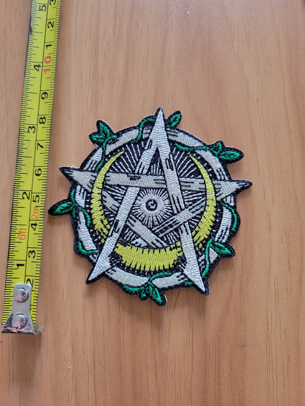 🎃BUY 2 GET 1 FREE🎃Embroidered Star & Crescent Patch - Yellow, Green, White